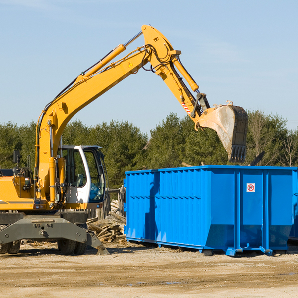 are there any restrictions on where a residential dumpster can be placed in Ironsides MD